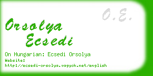 orsolya ecsedi business card